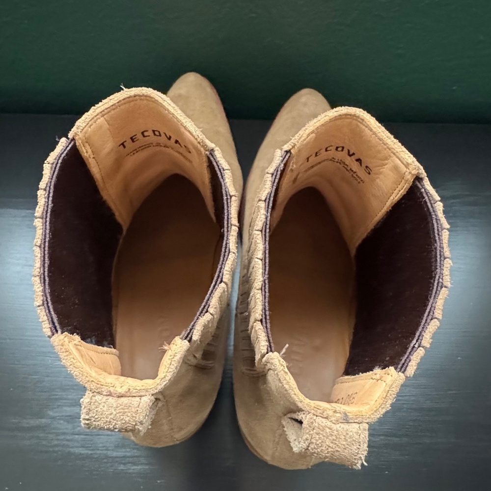 TECOVAS Latte Suede "Taylor" Cowgirl Boots - 9.5B - XLNT - Picture 6 of 13
